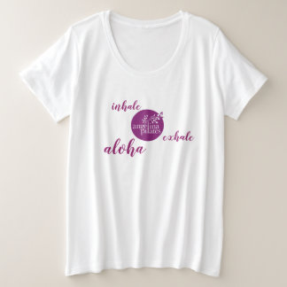 Camiseta Plus Size Angelina Pilates Inalar Exalar Aloha
