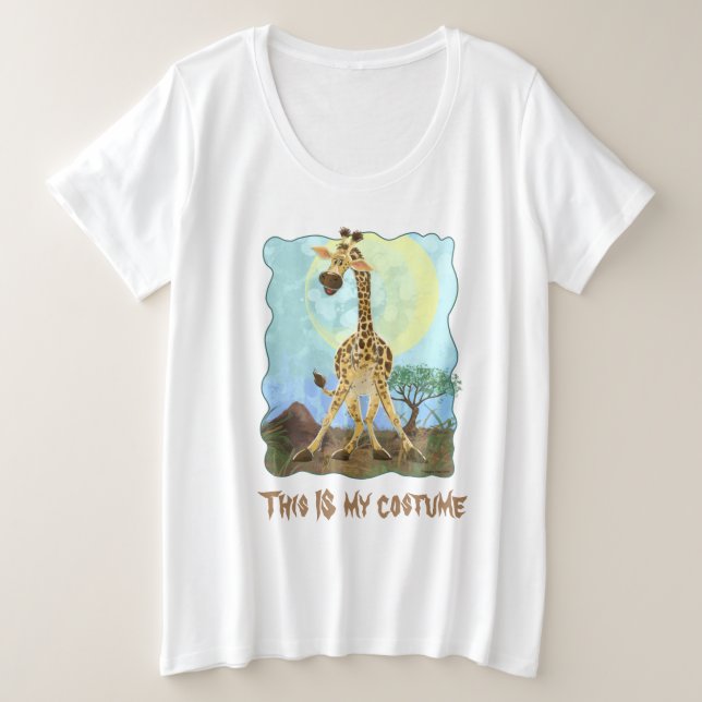 Camiseta Plus Size Animal Parade Giraffe (Frente do Design)
