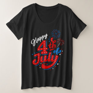 Camiseta Plus Size Aniversário de 250 anos do 4 de Julho para Mulhere