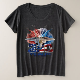 Camiseta Plus Size Aniversário Patriótico de 250 Anos em 4 de Julho