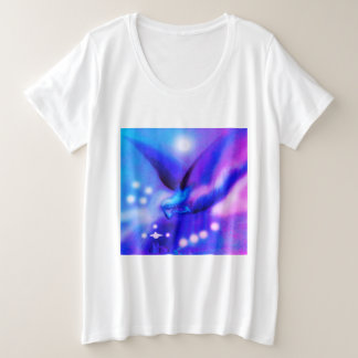 Camiseta Plus Size Anjo de Natal voador festivo