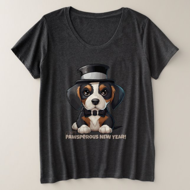 Camiseta Plus Size Ano do Woofs! (Frente do Design)