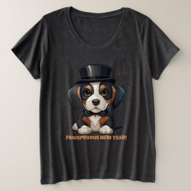 Camiseta Plus Size Ano do Woofs! (Frente do Design)