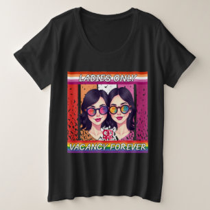 Camiseta Plus Size Apenas Mulheres LGBTQ, Vagas para sempre