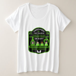 Camiseta Plus Size Apreciação Obstetrícia E presente de agradecimento