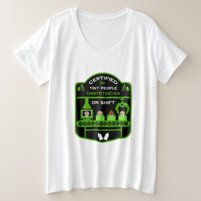 Camiseta Plus Size Apreciação Obstetrícia E presente de agradecimento (Frente do Design)