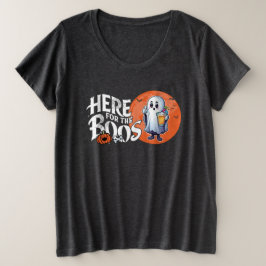 Camiseta Plus Size Aqui para os Boos | Beba e coloque seu Spook em ci