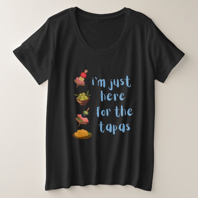 Camiseta Plus Size Aqui pelas Tapas (Frente do Design)