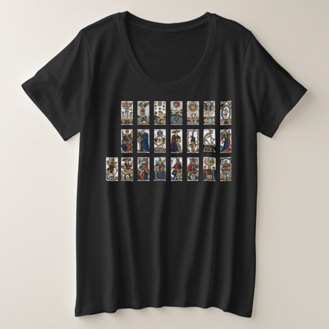 Camiseta Plus Size Arcanos Maiores do Tarot (Frente do Design)
