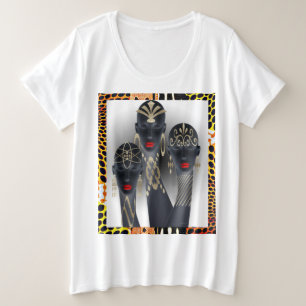Camiseta Plus Size Arte Africana Tamanho Plus