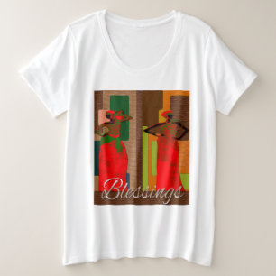 Camiseta Plus Size Arte Afrocêntrica