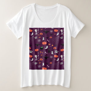 Camiseta Plus Size Arte Assustadoramente Fofa de Halloween
