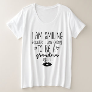 Camiseta Plus Size Arte de palavra bonita para vovó novamente