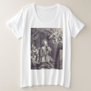 Camiseta Plus Size Arte em Preto e Branco de São Francisco de Sales