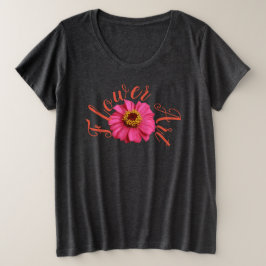 Camiseta Plus Size arte floral
