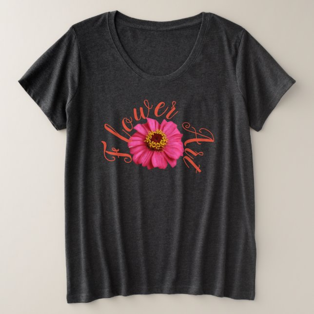 Camiseta Plus Size arte floral (Frente do Design)