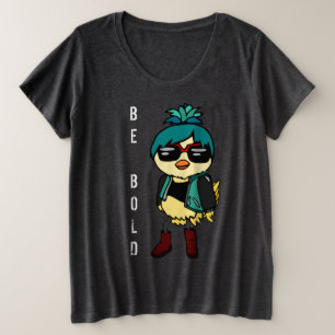 Camiseta Plus Size Arte Inspiracional Ser Uma Ilustração De Pássar