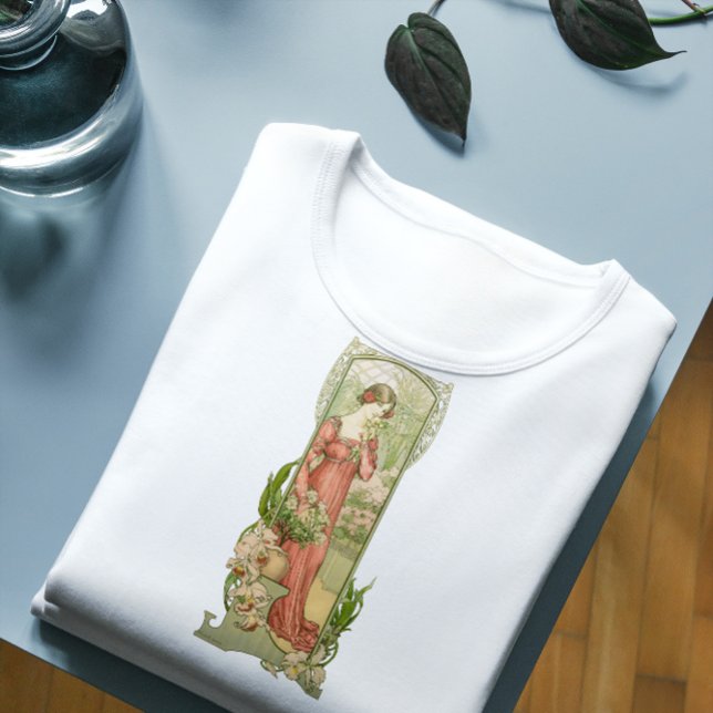 Camiseta Plus Size Arte Nova Antiga Senhora da Estufa Elegante  (Criador carregado)