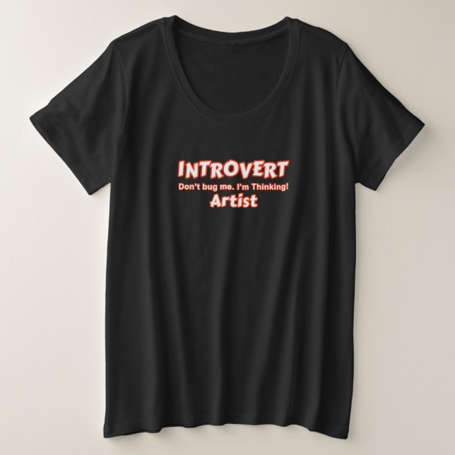 Camiseta Plus Size Artista Introduzido (Frente do Design)