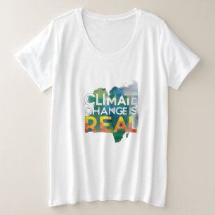 Camiseta Plus Size As mudanças climáticas são reais