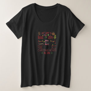 Camiseta Plus Size Assar E Assista Filmes De Natal, Presente Personal