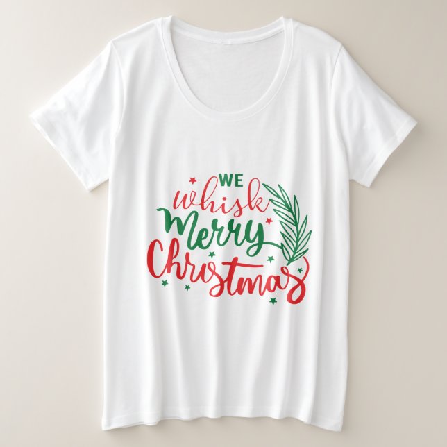 Camiseta Plus Size Assobiar Feliz Natal (Frente do Design)