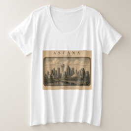Camiseta Plus Size Astana | Vintage Travel City Design