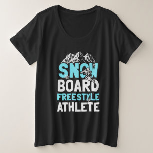 Camiseta Plus Size Atleta Snowboard Freestyle