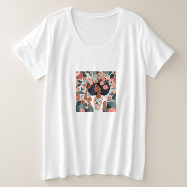 Camiseta Plus Size Autoamor e empoderamento (Frente do Design)