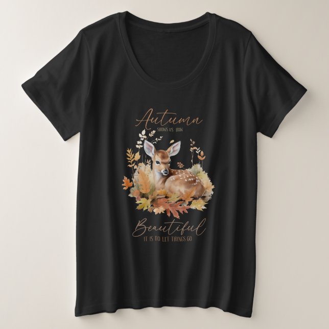 Camiseta Plus Size Autumn nos Mostra (Frente do Design)