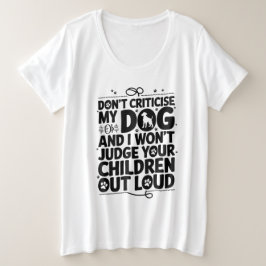 Camiseta Plus Size Aviso do Proprietário do Cachorro