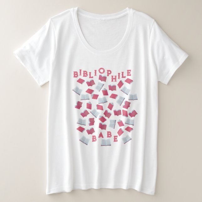 Camiseta Plus Size Babe Bibliófilo (Frente do Design)