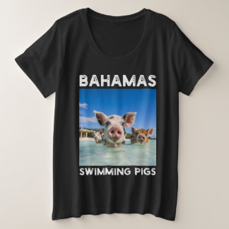 Camiseta Plus Size Bahamas Nadando Porcos Exuma