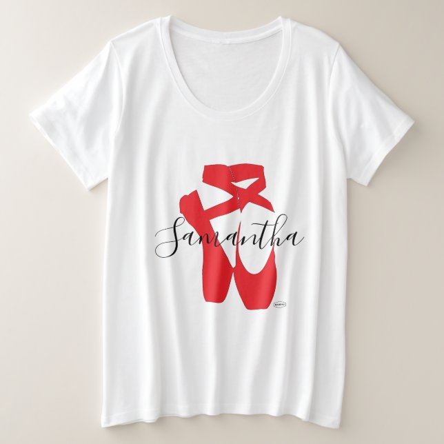 Camiseta Plus Size Balé HAMbyWG Slippers com seu nome (Frente do Design)