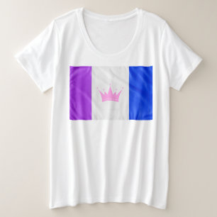 Camiseta Plus Size Bandeira do orgulho da cultura drag SlipperyJoe's 