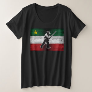 Camiseta Plus Size Bandeira Quebeque e Patriota Henri Julien