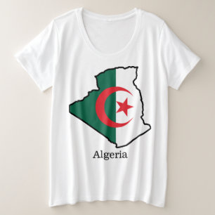Camiseta Plus Size Bandeiras e países Argélia