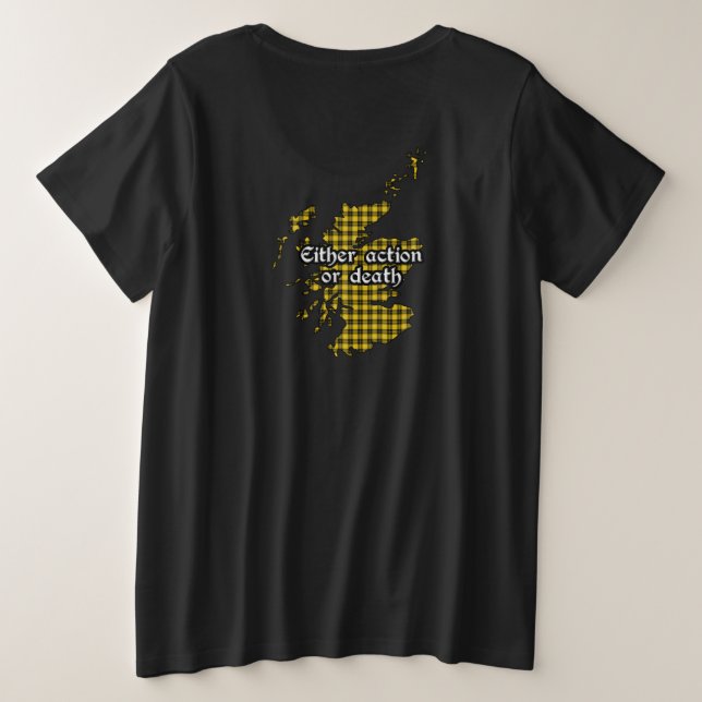 Camiseta Plus Size Barclay Clan Crachá e Tartan Women (Verso do Design)