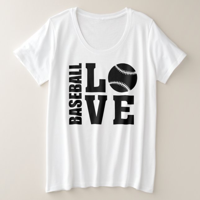 Camiseta Plus Size Baseball (Frente do Design)