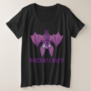 Camiseta Plus Size Bat de Cartoon Louco de Batsucata