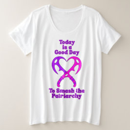 Camiseta Plus Size Bat’leth Heart - Smash the Patriarchy