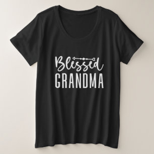 Camiseta Plus Size Bela Abençoada Vovó de Arte Palavra
