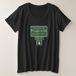 Camiseta Plus Size Bem-vindo à Maternidade de Preggersville (Solteiro