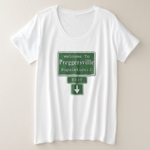 Camiseta Plus Size Bem-vindo a Preggersville Triplets T-Shirt