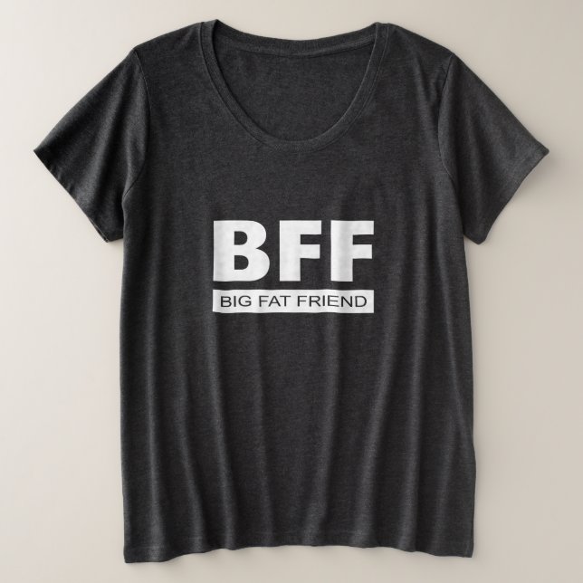Camiseta Plus Size BFF - Amigo Gordo Grande (Frente do Design)