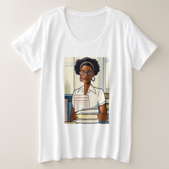 Camiseta Plus Size Bibliotecário (Frente do Design)