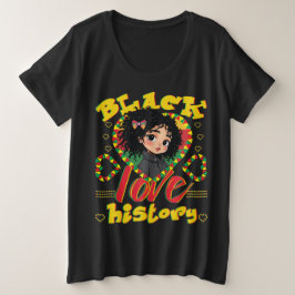 Camiseta Plus Size Black History Love