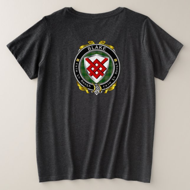 Camiseta Plus Size Blake Irish Shield Plus T-Shirt (Verso do Design)