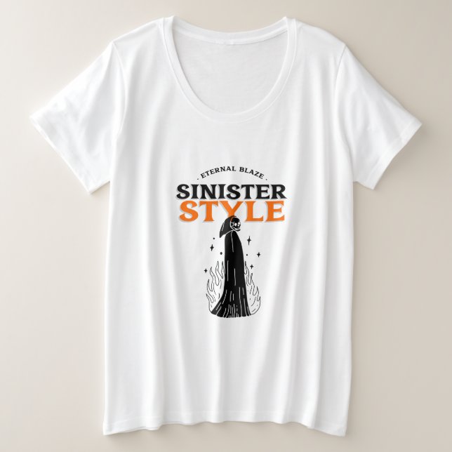 Camiseta Plus Size Blaze Eterno - Estilo Sinistro (Frente do Design)