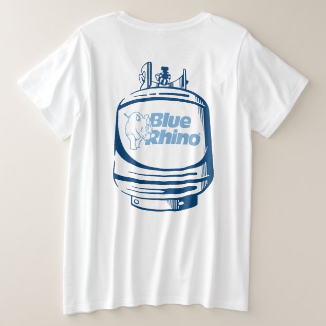 Camiseta Plus Size Blue Rhino "Tank" (Verso do Design)
